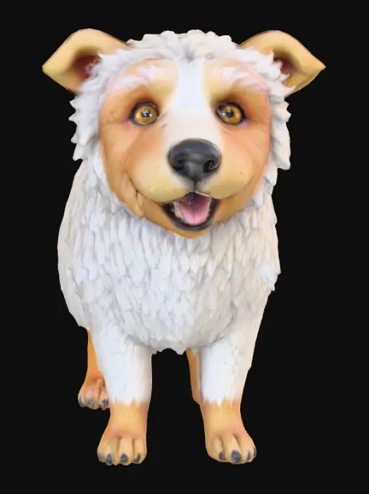 3D model for Ultra realistic ultra detail dog of a sheepdog class breed. Ultra high quality realistic textures. Solid infill.