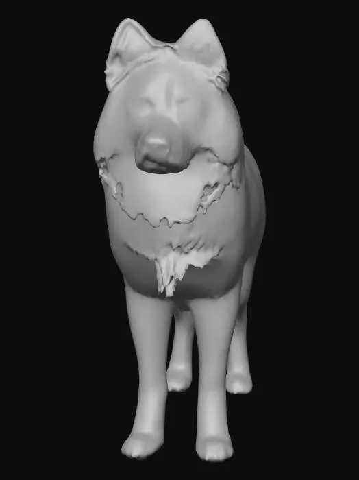 3D model for Ultra realistic ultra detail dog of a mountain dog class breed. Ultra high quality realistic textures. Solid infill.