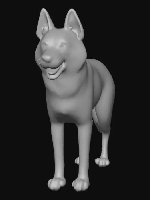 3D model for Ultra realistic ultra detail dog of a mountain dog class breed. Ultra high quality realistic textures. Solid infill.