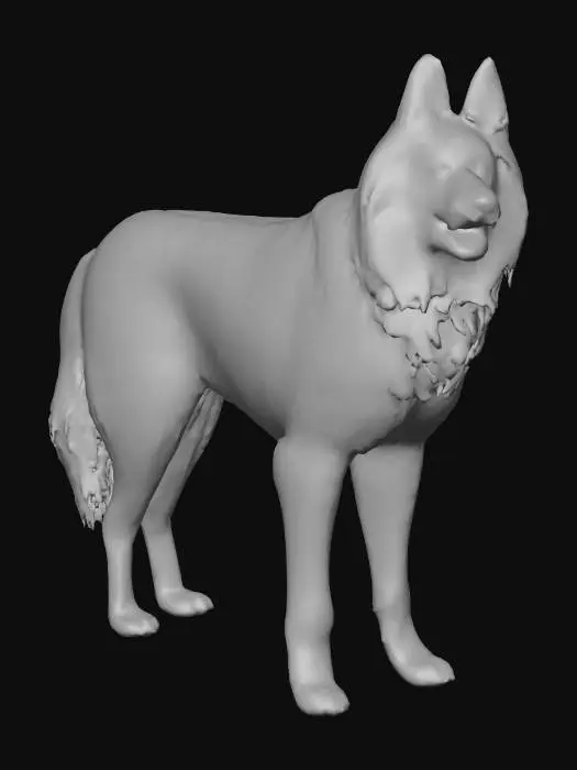 3D model for Ultra realistic ultra detail dog of a mountain dog class breed. Ultra high quality realistic textures. Solid infill.