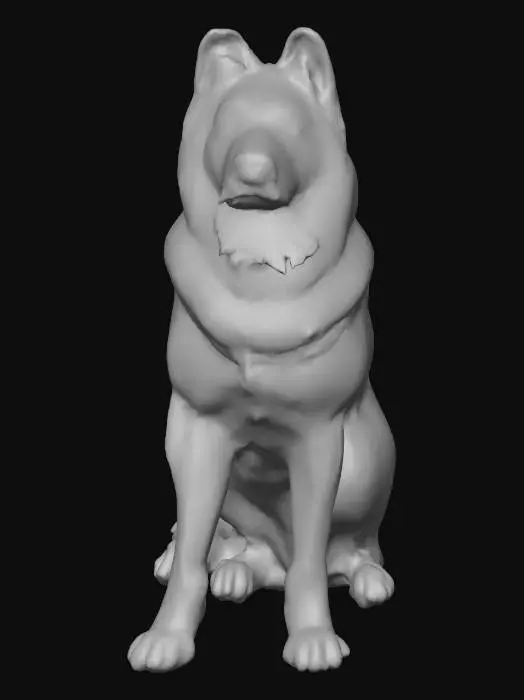 3D model for Ultra realistic ultra detail dog of a mountain dog class breed. Ultra high quality realistic textures. Solid infill.