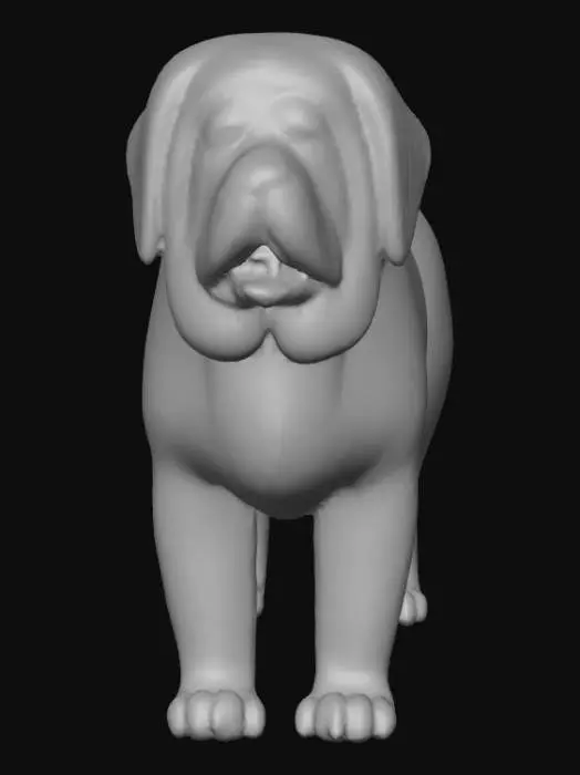 3D model for Ultra realistic ultra detail dog of a mountain dog class breed. Ultra high quality realistic textures. Solid infill.