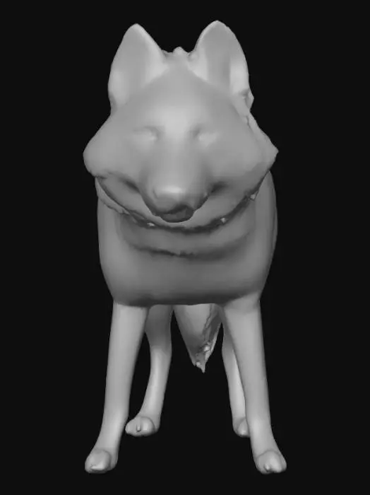 3D model for Ultra realistic ultra detail dog of a mountain dog class breed. Ultra high quality realistic textures. Solid infill.