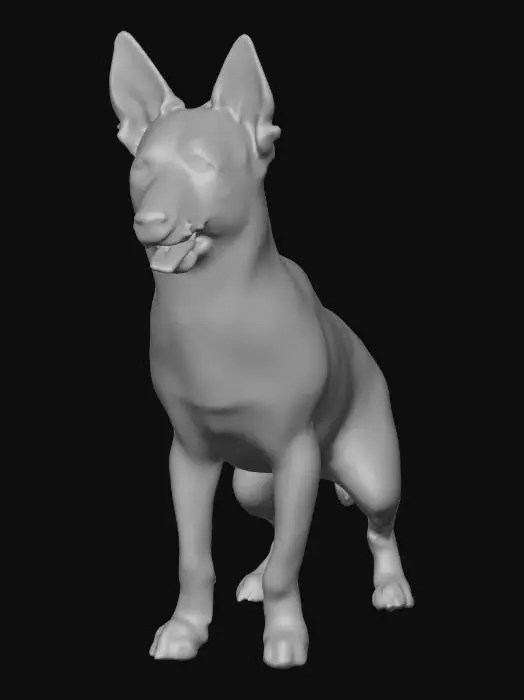 3D model for Ultra realistic ultra detail dog of a rescue dog class breed. Ultra high quality realistic textures. Solid infill.