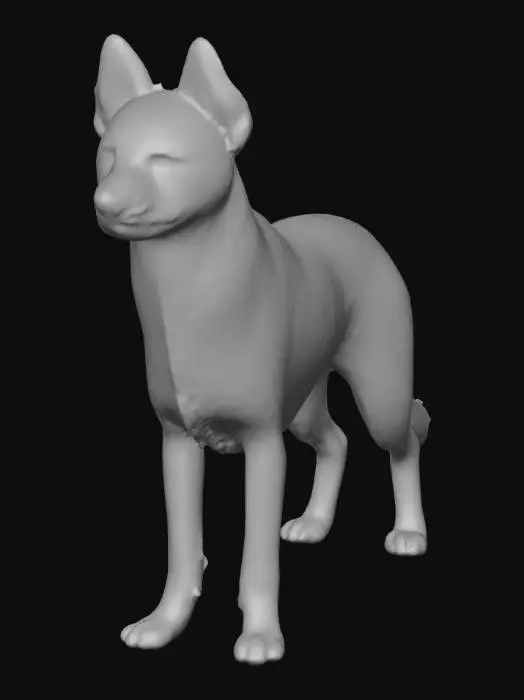 3D model for Ultra realistic ultra detail dog of a rescue dog class breed. Ultra high quality realistic textures. Solid infill.