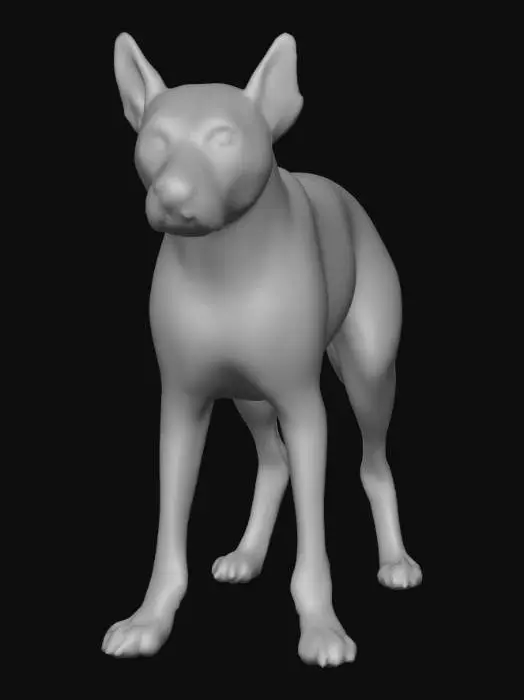 3D model for Ultra realistic ultra detail dog of a rescue dog class breed. Ultra high quality realistic textures. Solid infill.