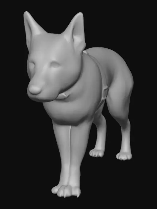 3D model for Ultra realistic ultra detail dog of a rescue dog class breed. Ultra high quality realistic textures. Solid infill.