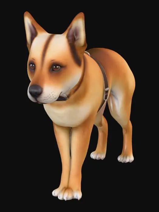 3D model for Ultra realistic ultra detail dog of a rescue dog class breed. Ultra high quality realistic textures. Solid infill.