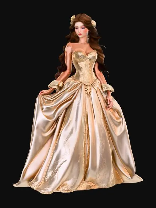 3D model for An ultra realistic version of Sleeping Beauty from the original fairy tale. Dressed in period appropriate clothing. Extreme detail. Ultra high quality textures. Solid infill.