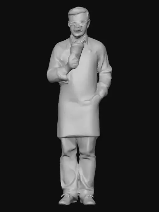 3D model for Photorealistic extremely detailed ice cream man. Highly detailed textures. Realistic clothing textures. Solid infill. Game ready.