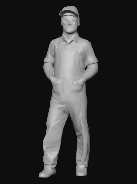 3D model for Photorealistic extremely detailed ice cream man. Highly detailed textures. Realistic clothing textures. Solid infill. Game ready.