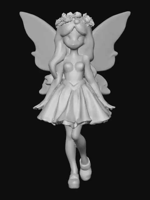 3D model for Realistic high quality Easter fairy. High detail. Pastel colored hair. Iridescent wings. High quality natural textures. , #EasterEgg2026#