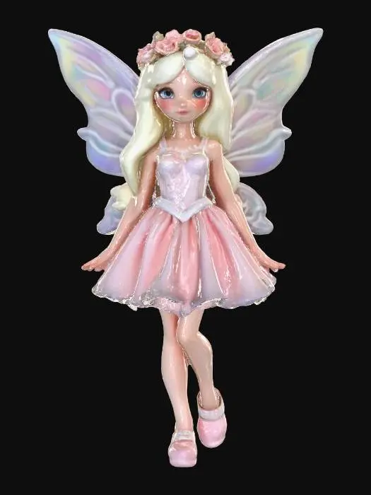 3D model for Realistic high quality Easter fairy. High detail. Pastel colored hair. Iridescent wings. High quality natural textures. , #EasterEgg2026#