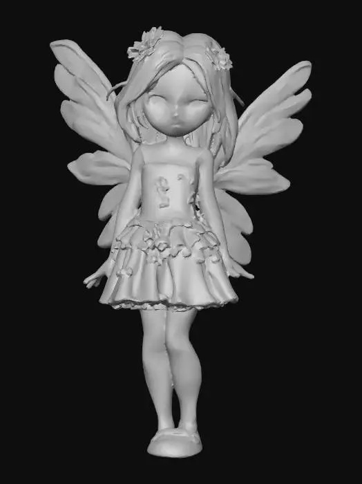 3D model for Realistic high quality Easter fairy. High detail. Pastel colored hair. Iridescent wings. High quality natural textures. , #EasterEgg2026#
