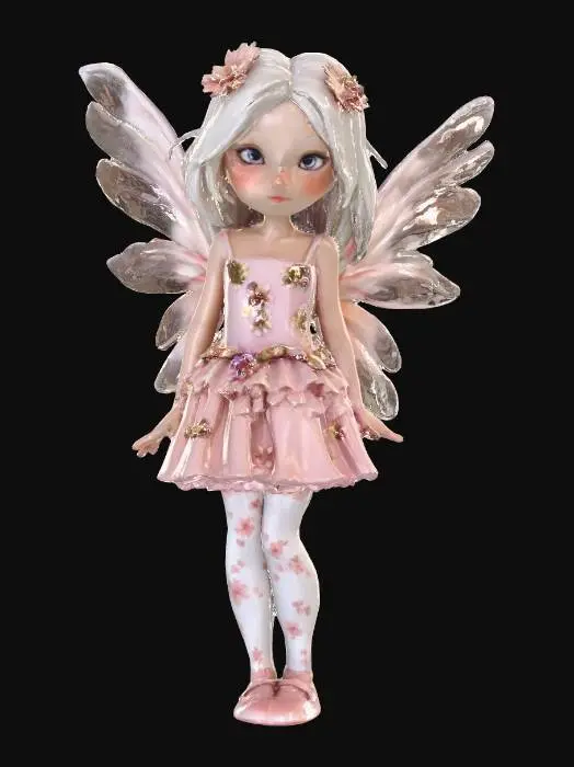 3D model for Realistic high quality Easter fairy. High detail. Pastel colored hair. Iridescent wings. High quality natural textures. , #EasterEgg2026#