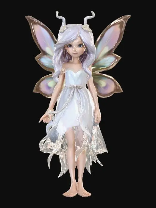 3D model for Realistic high quality Easter fairy. High detail. Pastel colored hair. Iridescent wings. High quality natural textures. , #EasterEgg2026#