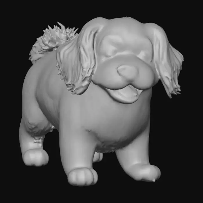 3D model for Ultra realistic ultra detail dog of a spaniel class breed. Ultra high quality realistic textures. Solid infill.