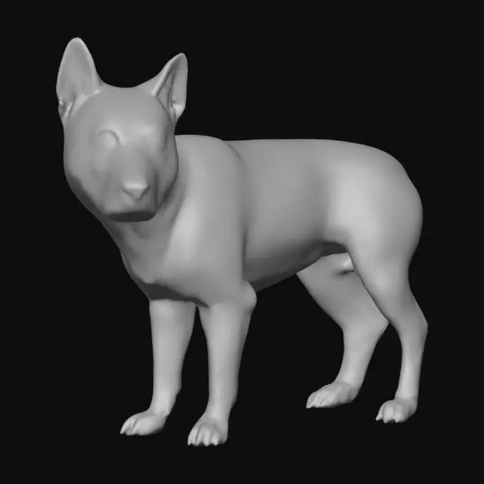 3D model for Ultra realistic ultra detail dog of a rescue dog class breed. Ultra high quality realistic textures. Solid infill.