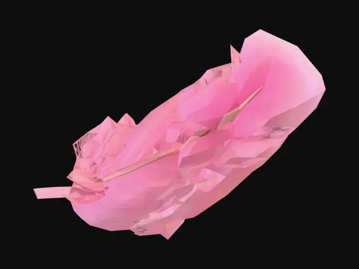 3D model for Pink cartoon feather