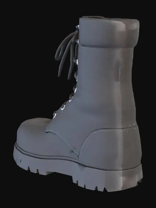 3D model for Black Combat Boot