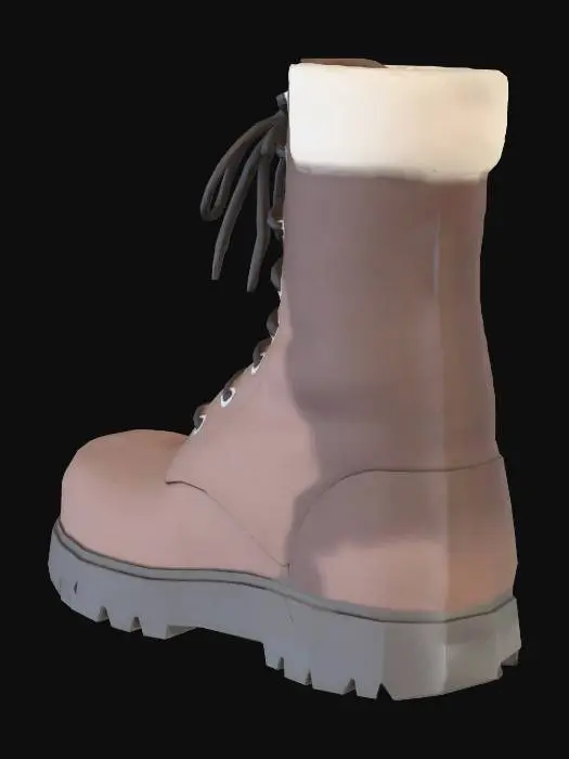 3D model for Black Combat Boot