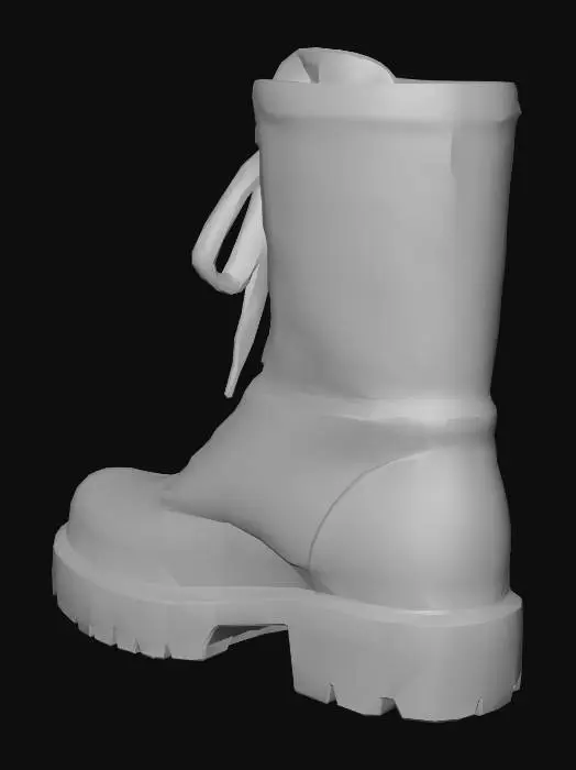 3D model for Leather Lace-Up Boot