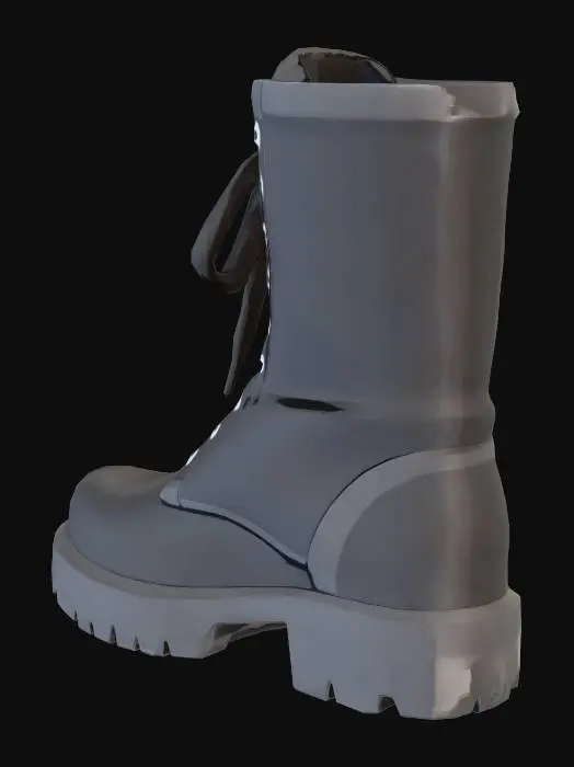 3D model for Leather Lace-Up Boot