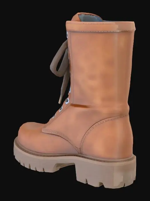 3D model for Leather Lace-Up Boot