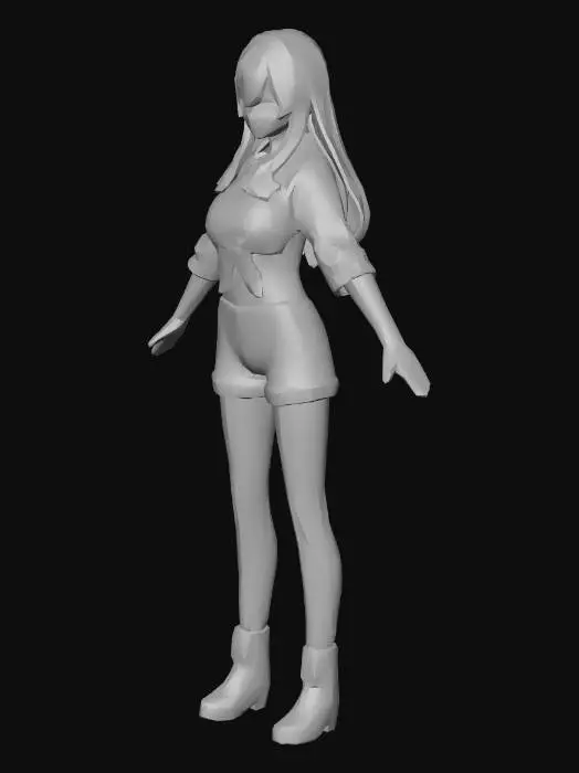 3D model for T-Pose Heroine