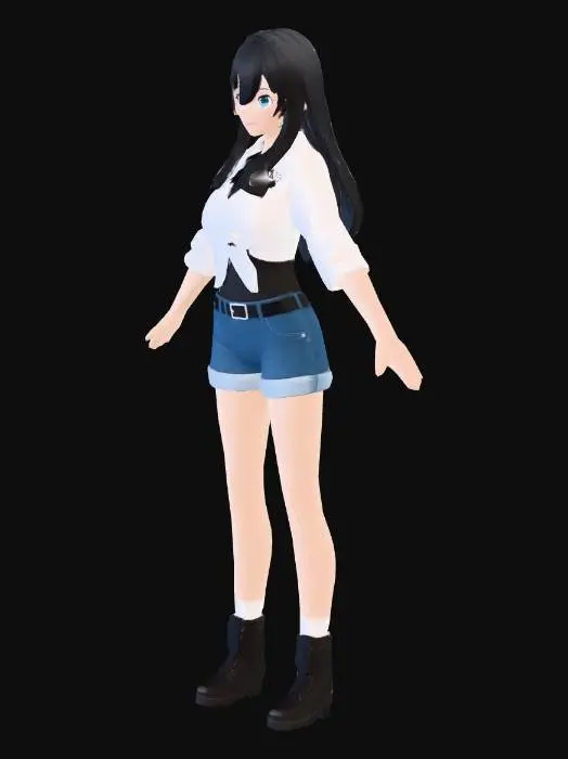 3D model for T-Pose Heroine