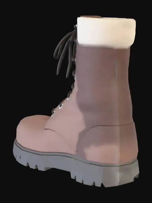 3D model for Black Combat Boot