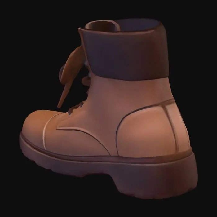 3D model for Brown Leather Work Boot