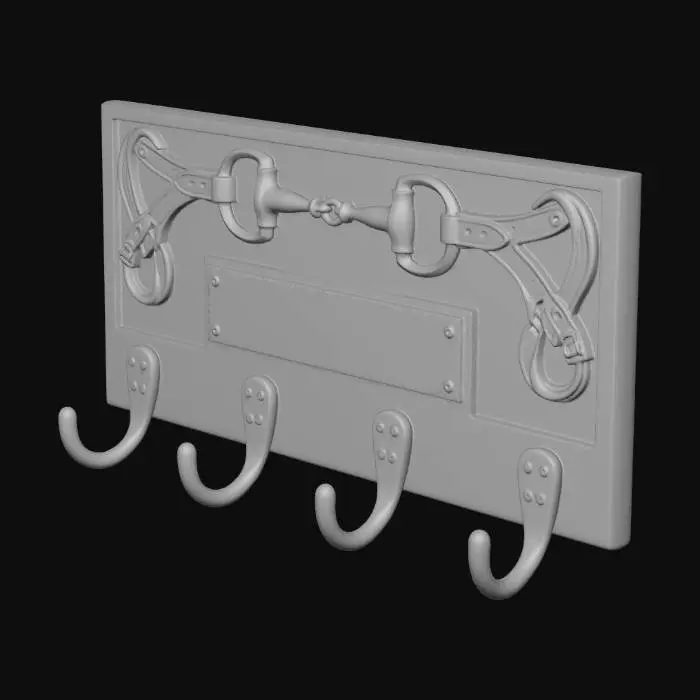 3D model for Bridle and Bit Wall Rack