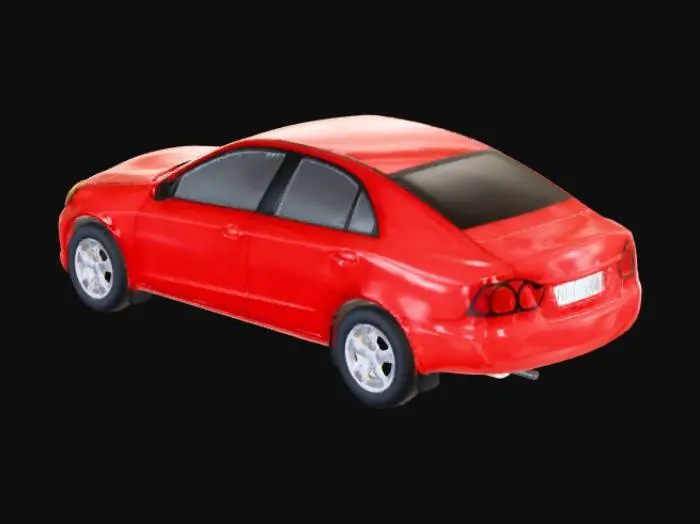 3D model for Red Sedan