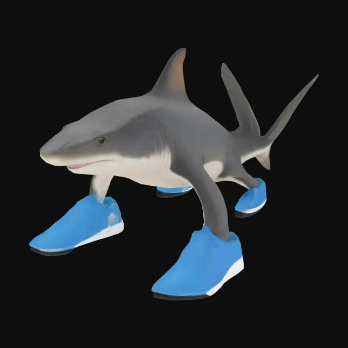 3D model for Shark Sneakers