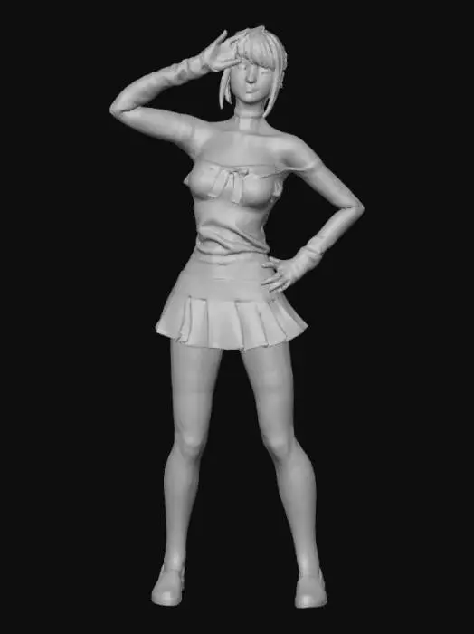 3D model for Anime Schoolgirl Pose