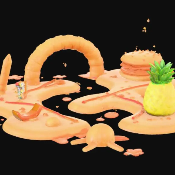 3D model for Spongebob Obstacle Course (Obby Map)