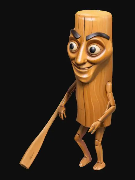 3D model for Tung Tung Tung Tung Tung Tung Sahur