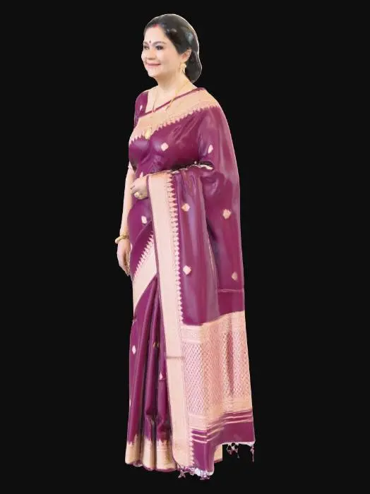 3D model for Elegance in Maroon Sari