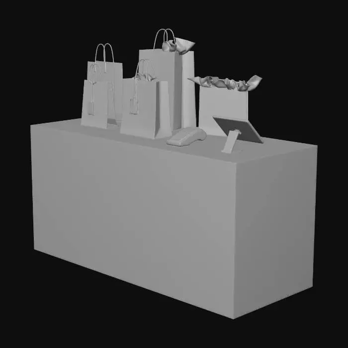 3D model for Checkout Counter Display