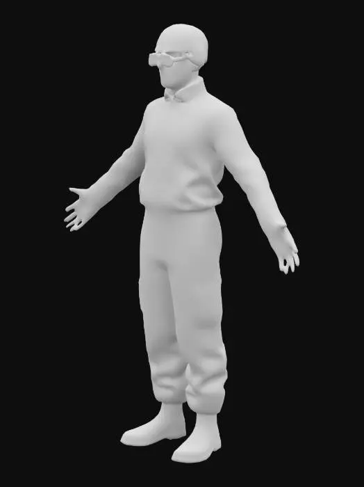 3D model for realistic 1930s race driver character, realism, high resolution, A-pose, arms out, feet apart, full length portrait