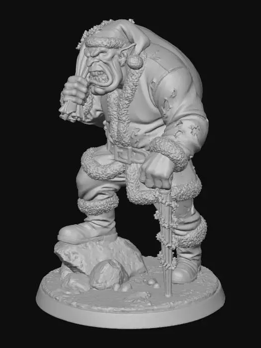 3D model for Grumpy Green Santa