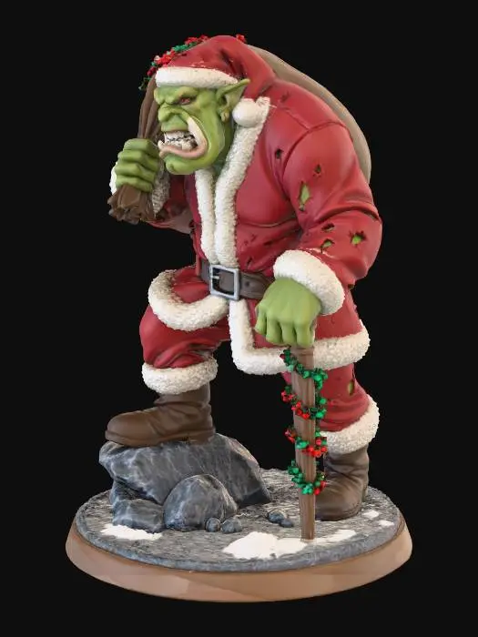 3D model for Grumpy Green Santa