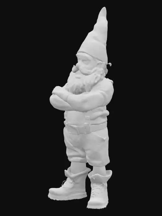 3D model for a brawny and muscular garden gnome , #garden#