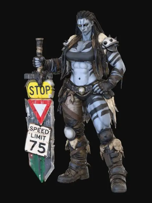 3D model for Warrior of the Apocalyptic Roads