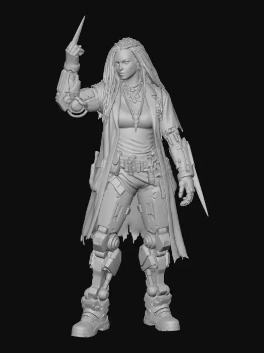 3D model for Cybernetic Warrior