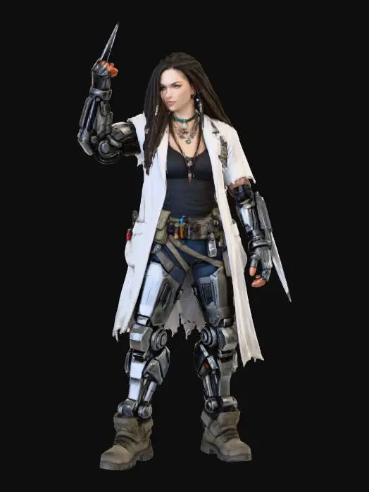 3D model for Cybernetic Warrior