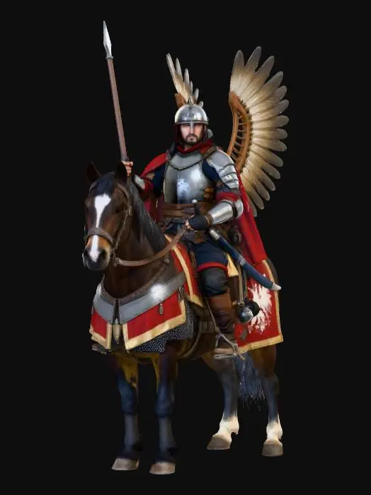 3D model for Winged Warrior on Horseback