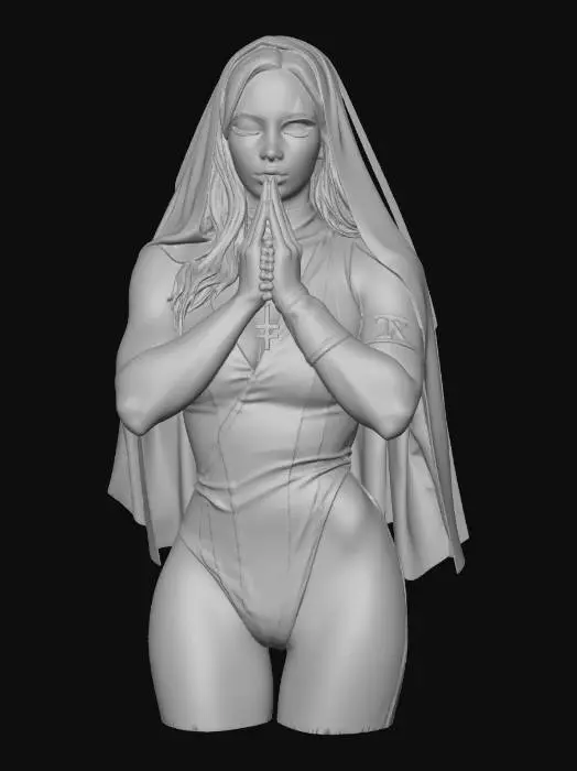 3D model for Praying Harlequin