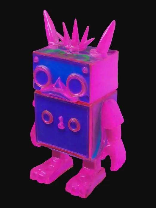 3D model for cardboard graffitti trash art, fine contemporary art sculpture in the style of artist empress trash